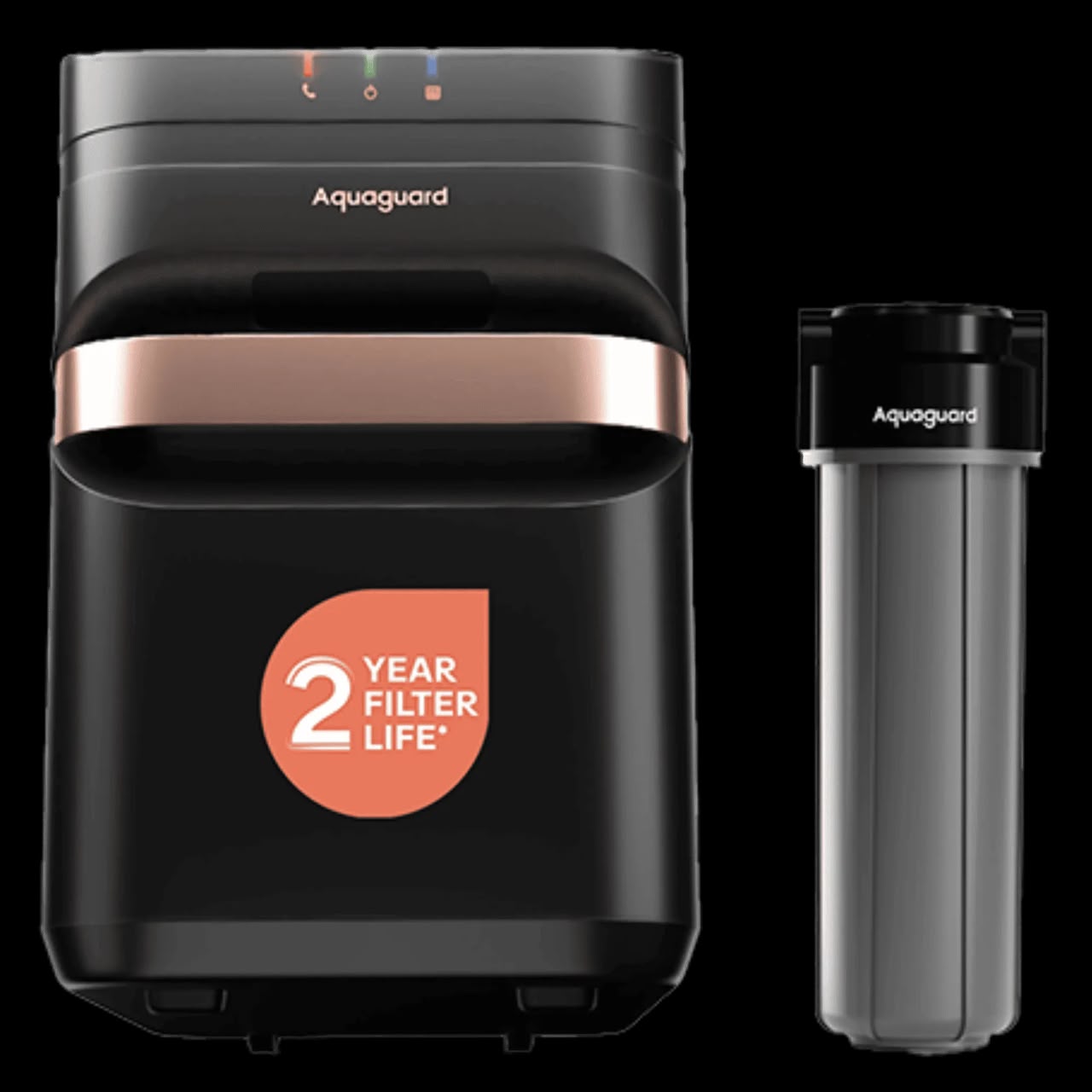 Aquaguard Enrich Ritz Pro rose gold RO purifier with alkaline copper and stainless steel tank